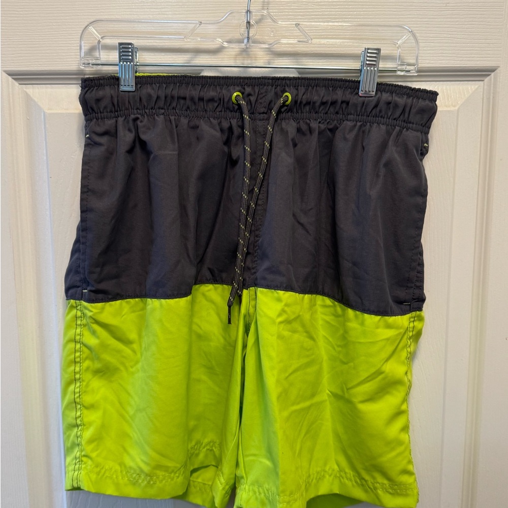 George Neon Green and Charcoal Shorts